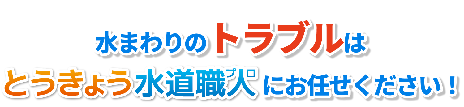 水まわりのトラブルはとうきょう水道職人にお任せください！